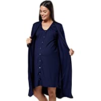 Los mejores  - HAPPY MAMA Para Mujer Set Camisón Bata de Premamá Embarazo Lactancia 1009